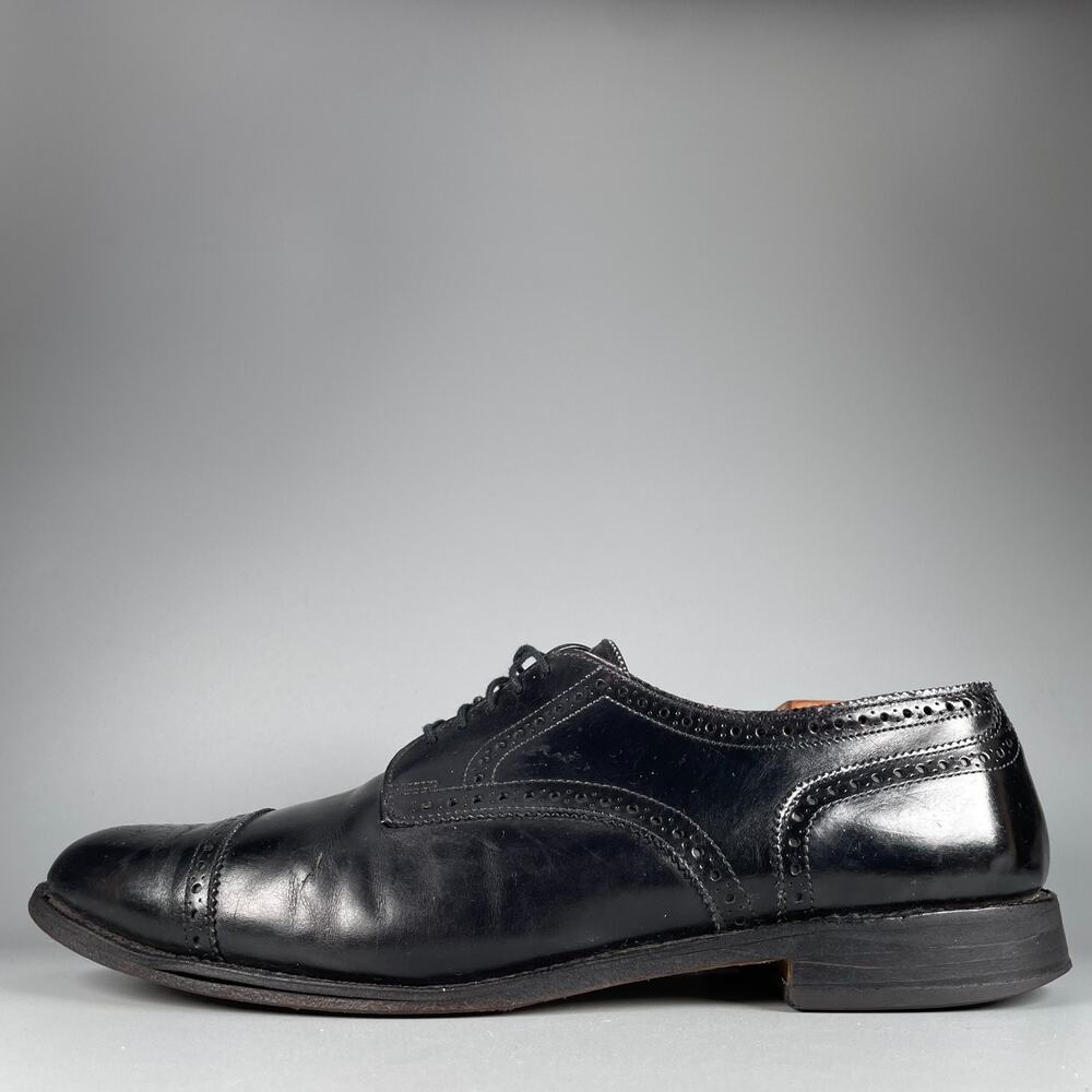 Allen Edmonds Sanford Men's Size 11.5 Black Leather Oxford Cap Toe Dress Shoes